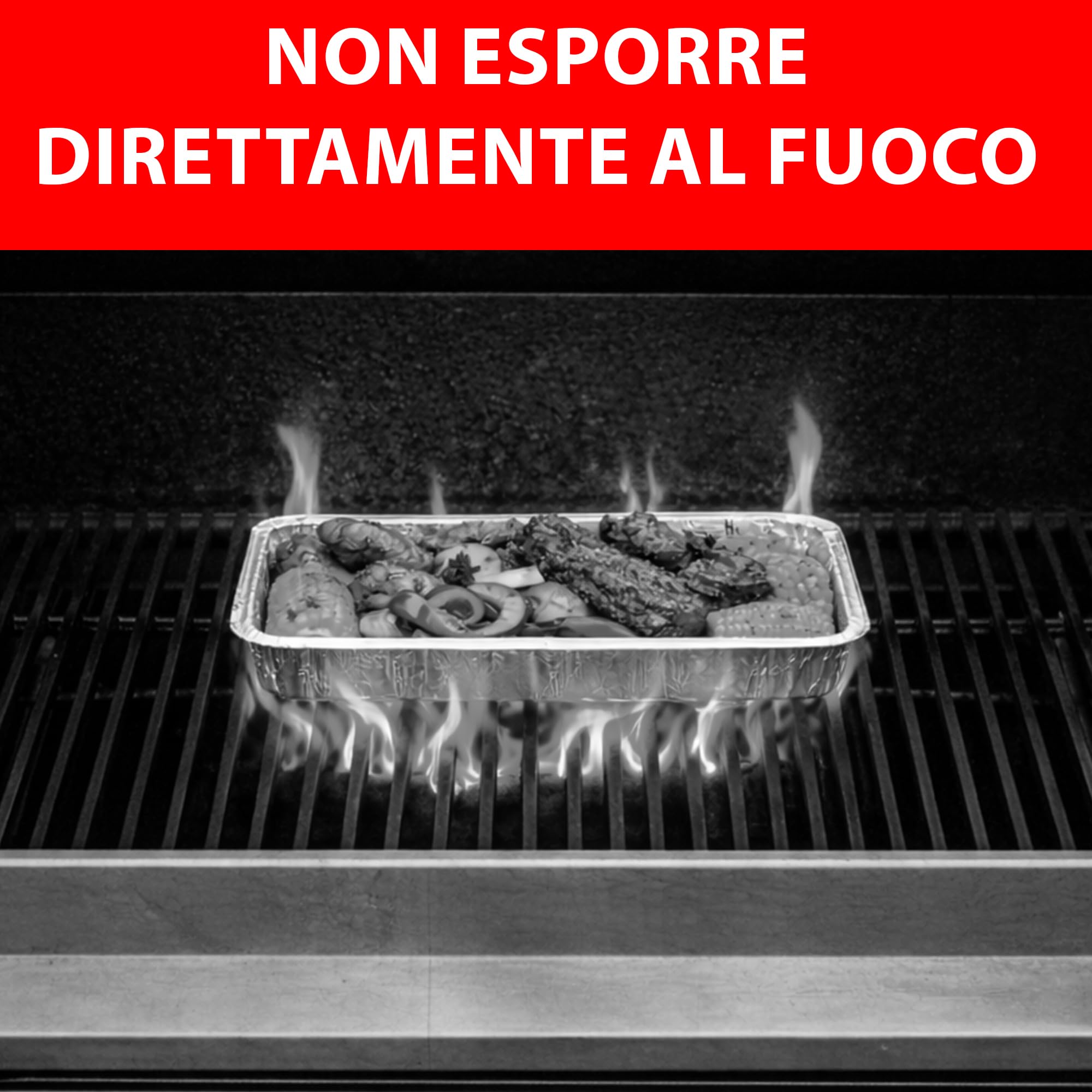 GM – 500 Contenitori Alluminio 1 Porzione 470 cc con 500 Coperchi Alluminizzati, Vaschette per Alimenti Ideali per Forno, Congelamento, Gastronomia e Asporto Professionale