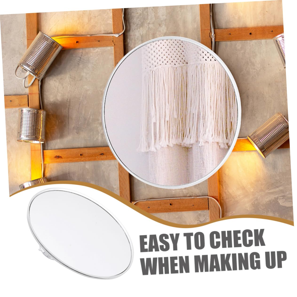 PACKOVE 5piezas Espejo De Maquillaje con Ventosa y Aumento Espejo De para Baño para Aplicar Maquillaje y Casa