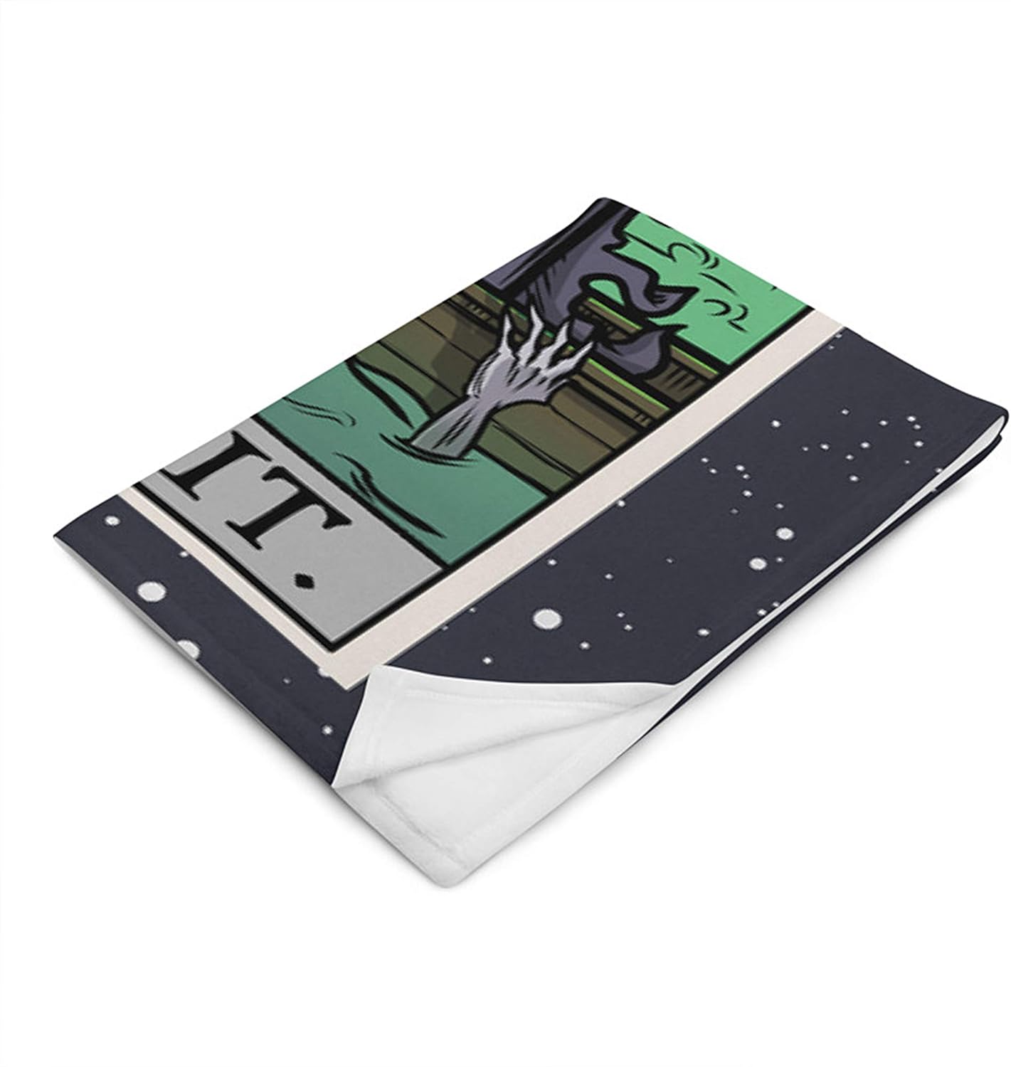 The Hermit Tarot Card Throw Blanket - Grim Reaper Gothic Halloween Home Decor (80" x 60")