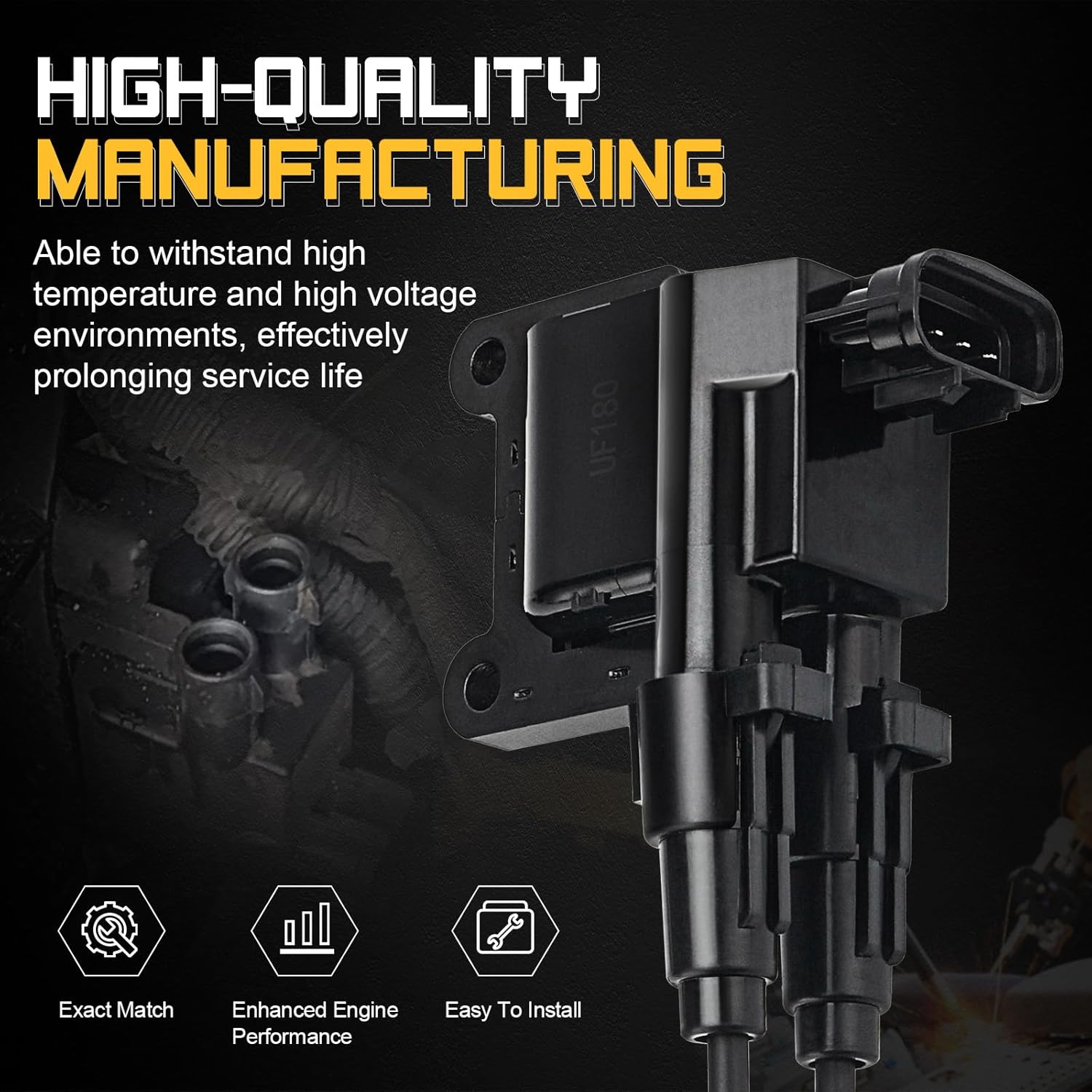 UF180 Ignition Coil Packs For 1997-2000 Toyota Tacoma 4Runner Rav4 Solara T100 L4 Replaces# UF181 5C1298 C1133