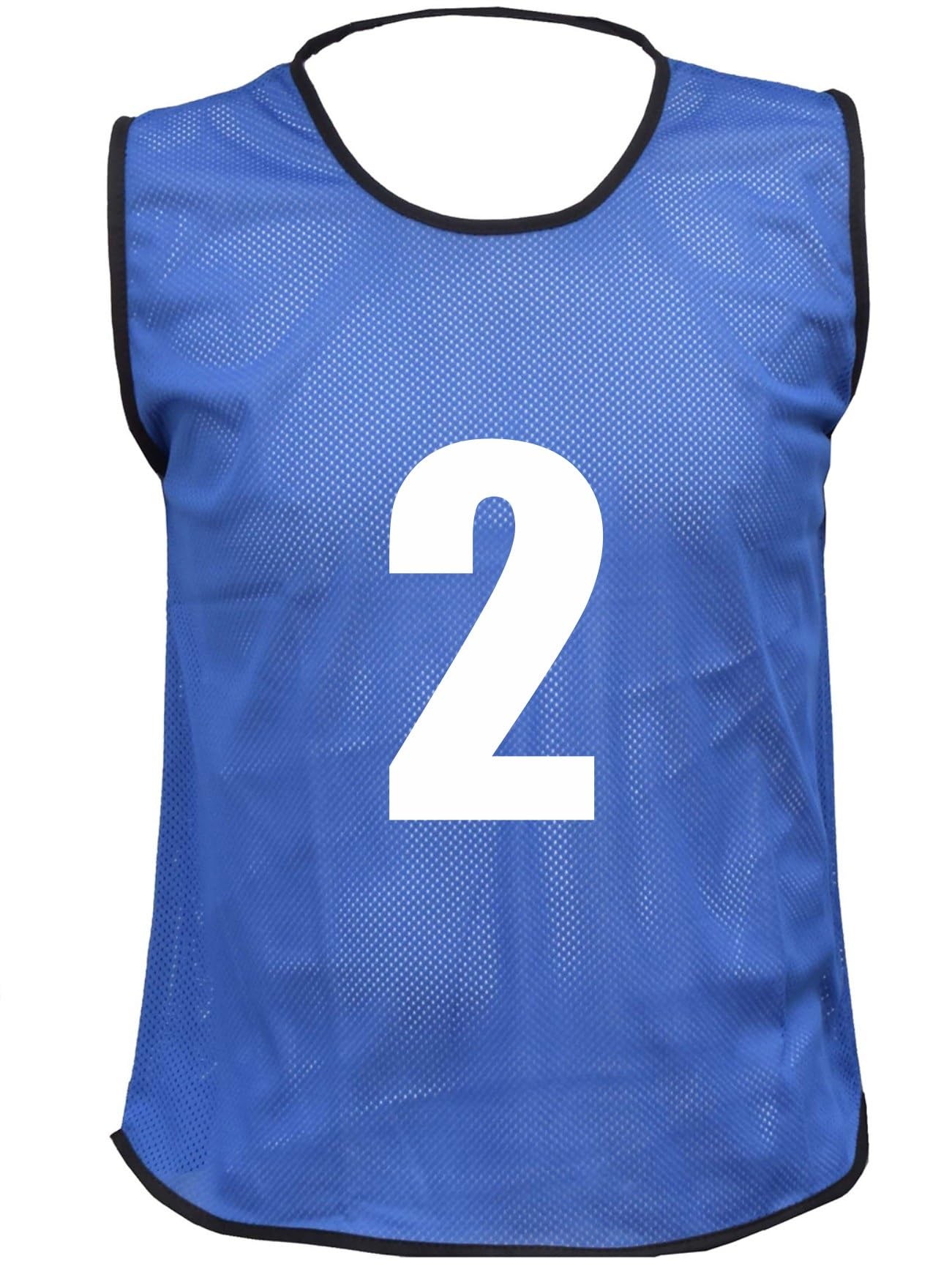10 MESH BIBS FOOTBALL TRAINING SPORTS BIBS NUMBERED (2-11 OR number of your choice) Front/Back OR Front & Back (Blue (Front Only), Kids (U 5's))