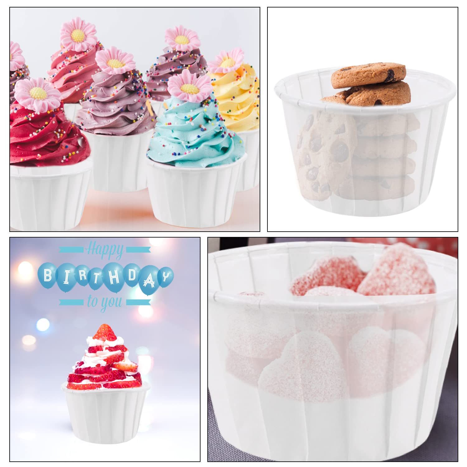 Papieren cupcake vormpjes 150 stuks