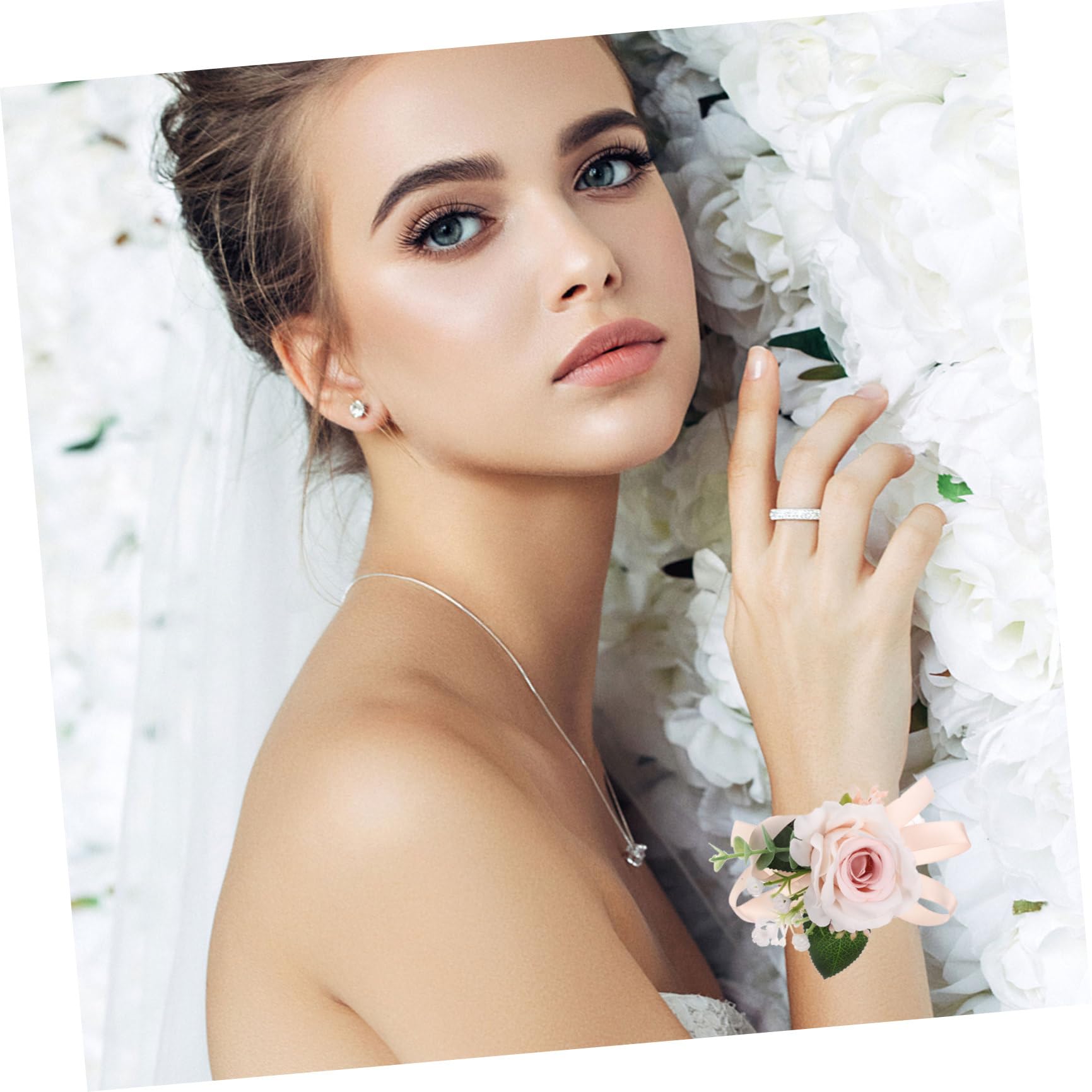 YARNOW Braccialetti da Polso per Matrimonio 6 Pezzi Elegante e Semplice Decorazione Floreale per Sposa Accessorio da Festa Nuziale