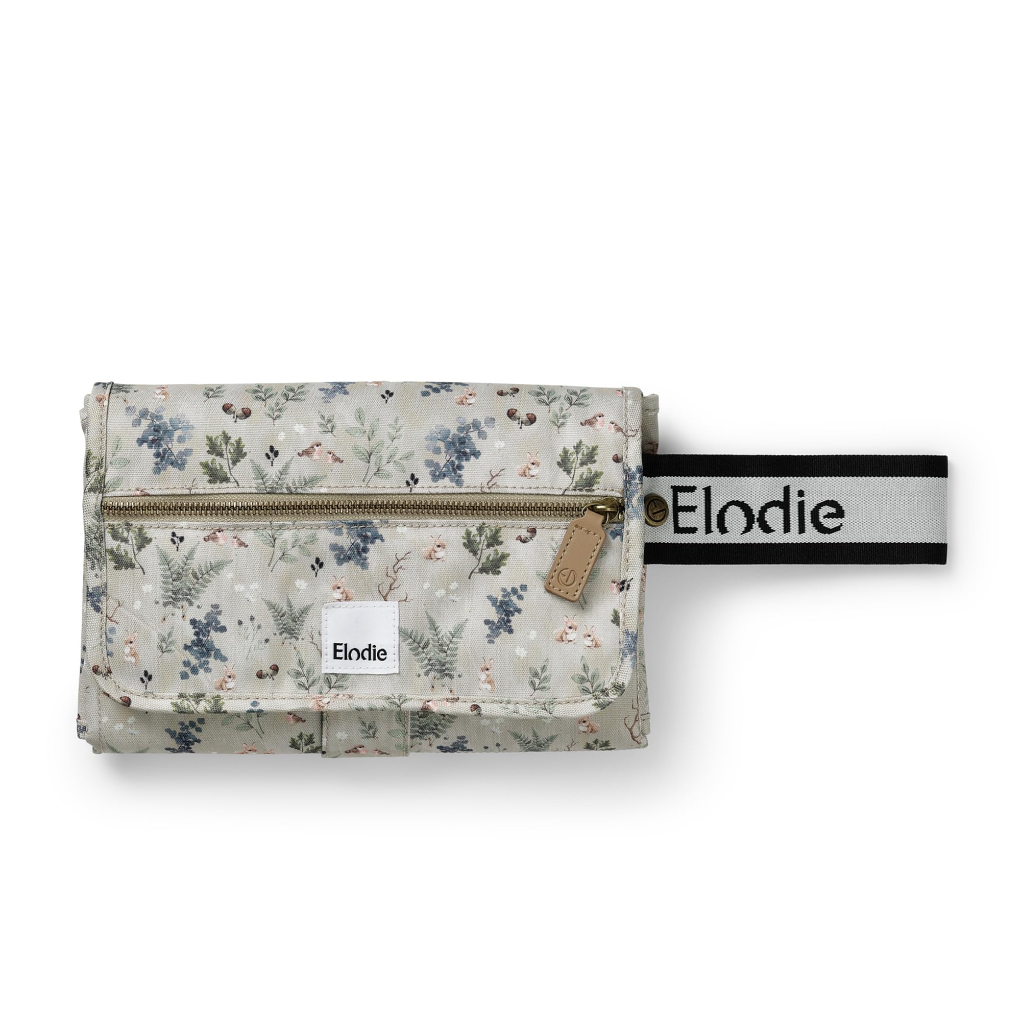 Elodie Details Cambiador Bebé Portátil Recién Nacido – Plegable Acolchado Ligero Compacto con 2 Fundas Rizo Lavables, Bolsillo & Muñequera Desmontable, Cambio Pañal Viaje 87x51 cm, Fairytale Forest