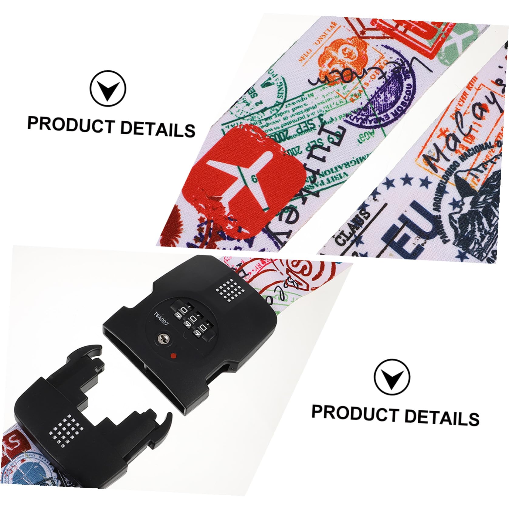COLLBATH 2 Stück Verstellbare Gepäckgurte Kofferbänder aus Kunststoff und Stoff mit Kreuz Design und Schnellverschluss für Sicheres Reisen