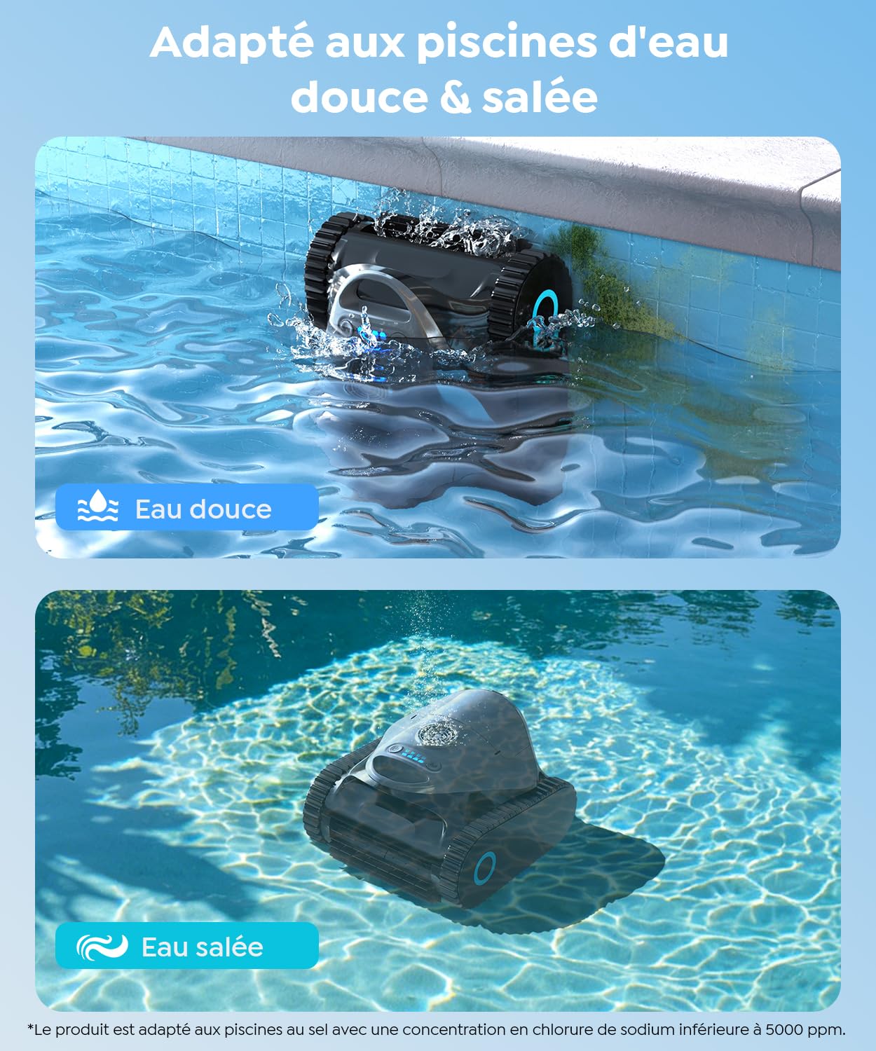 C1 Robot Piscine Fond et Parois (2026 Nouv)