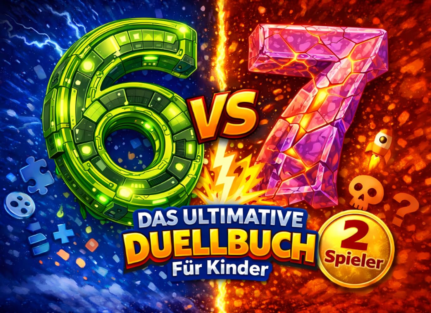 67 Six vs Seven: Das ultimative Duellbuch für Kinder: Battles & 67 Rätsel für 2 Spieler - Das coole Rätselbuch für Freunde, Geschwister & Klassenkameraden von 8-12 Jahren