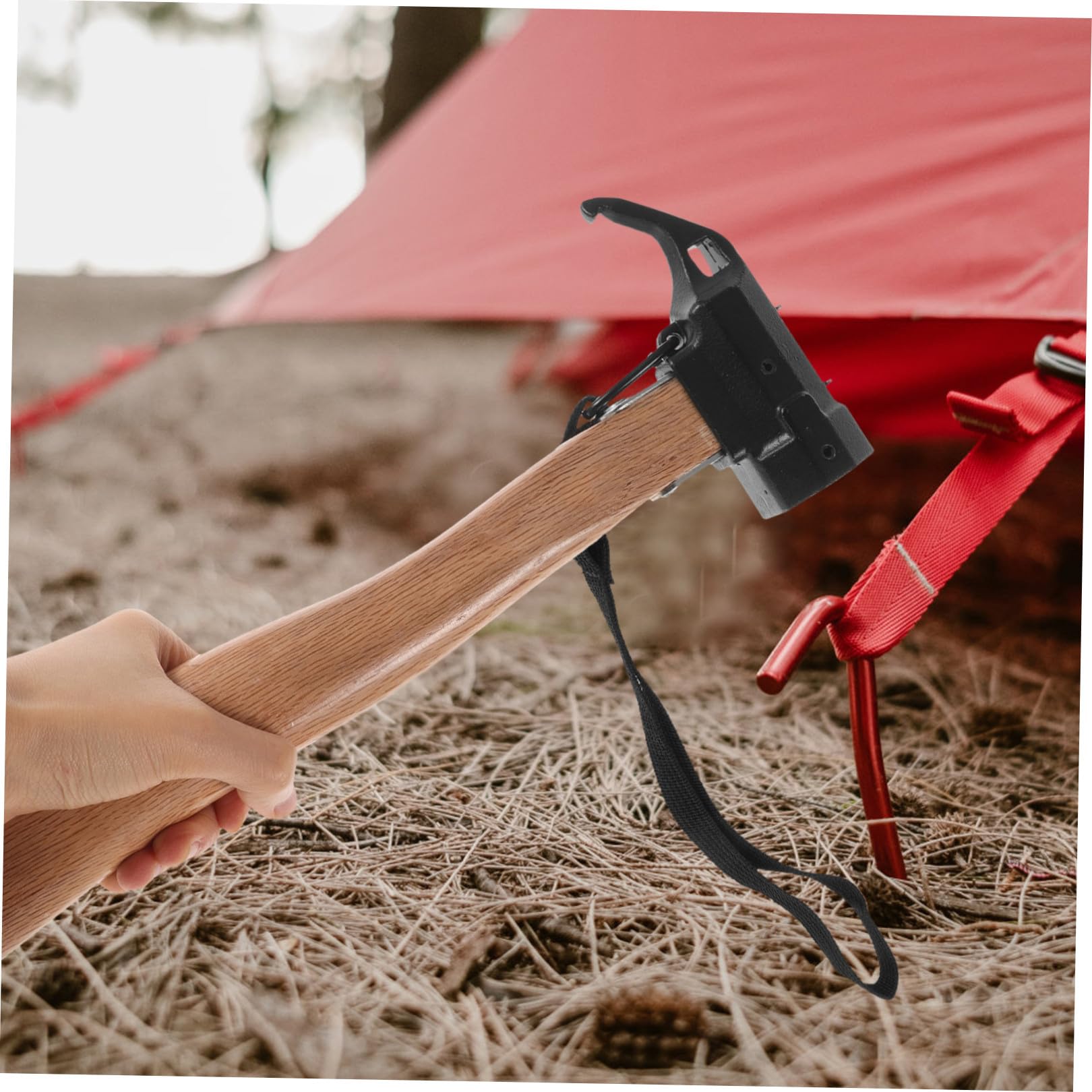 EXCEART Martello Da Campeggio Multifunzione Con Estrattore Per Picchetti Testa Antiscivolo e Forza Di Battuta Stabile Compatto e Leggero Per Trekking Campeggio e Outdoor
