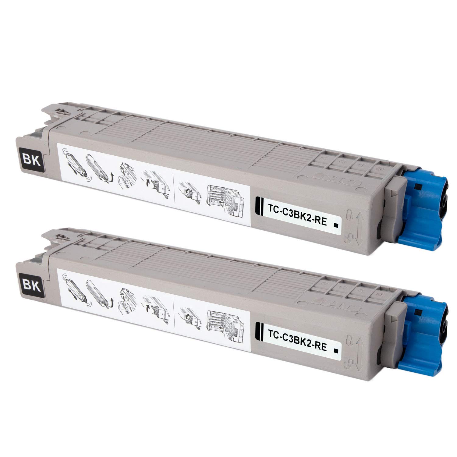 Amazon.co.jp: OKI 用 TC-C3BK2 再生トナーカートリッジ ブラック×2本