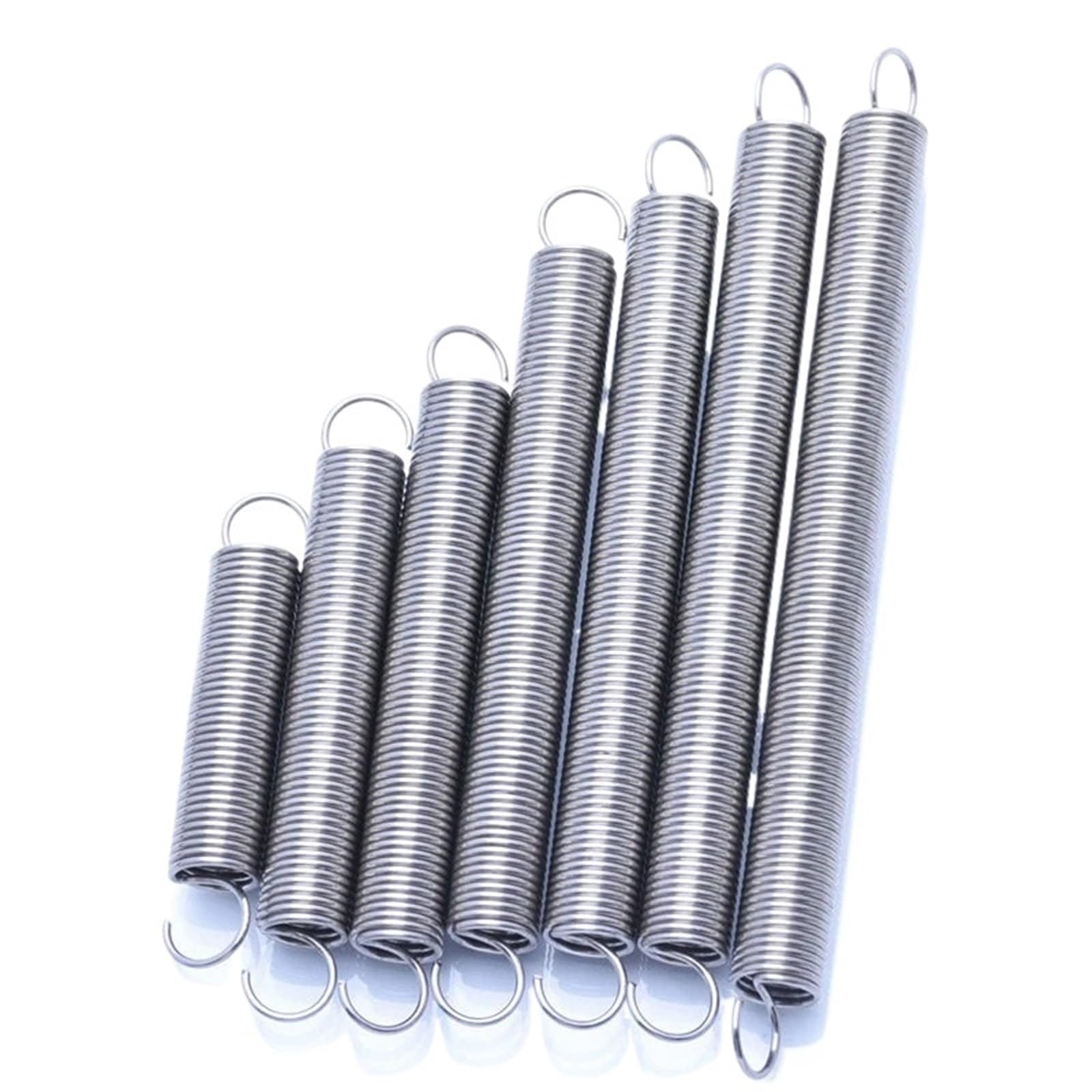 Extension Springs 10 Pcs Stainless Steel Cylindroid Helical Pullback Extension Tension Coil Spring Extended Tension Spring(100mm)