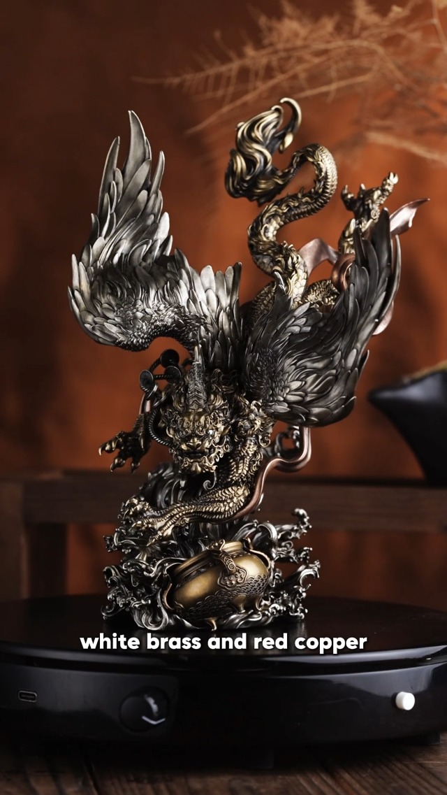 Amazon.co.jp: COPPERTIST.WU 麒麟 置物 キリン シルバー925 青銅