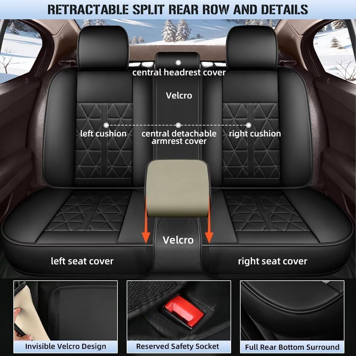 DISUTOGO Front Seat Covers for Mazda CX-5 2013-2023 2024 2025 2026: Car Seat Covers Leather Waterproof Automotive Seat Covers Car Seat Cushion (Black,Only Front 2 Seats)