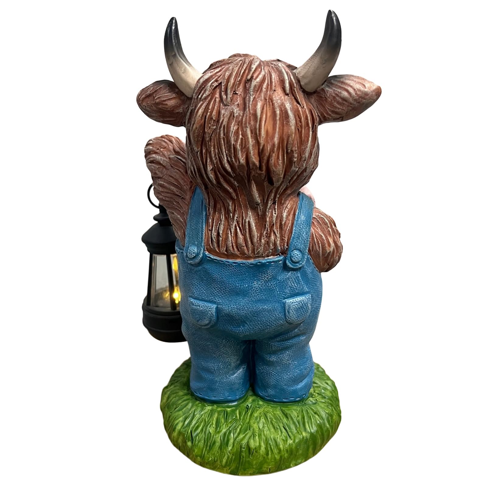 Statue di bestiame delle Highland, statuette illuminate a energia solare, divertente decorazione da giardino per cortile e patio, regali unici per gli amanti degli animali e spazi all'aperto