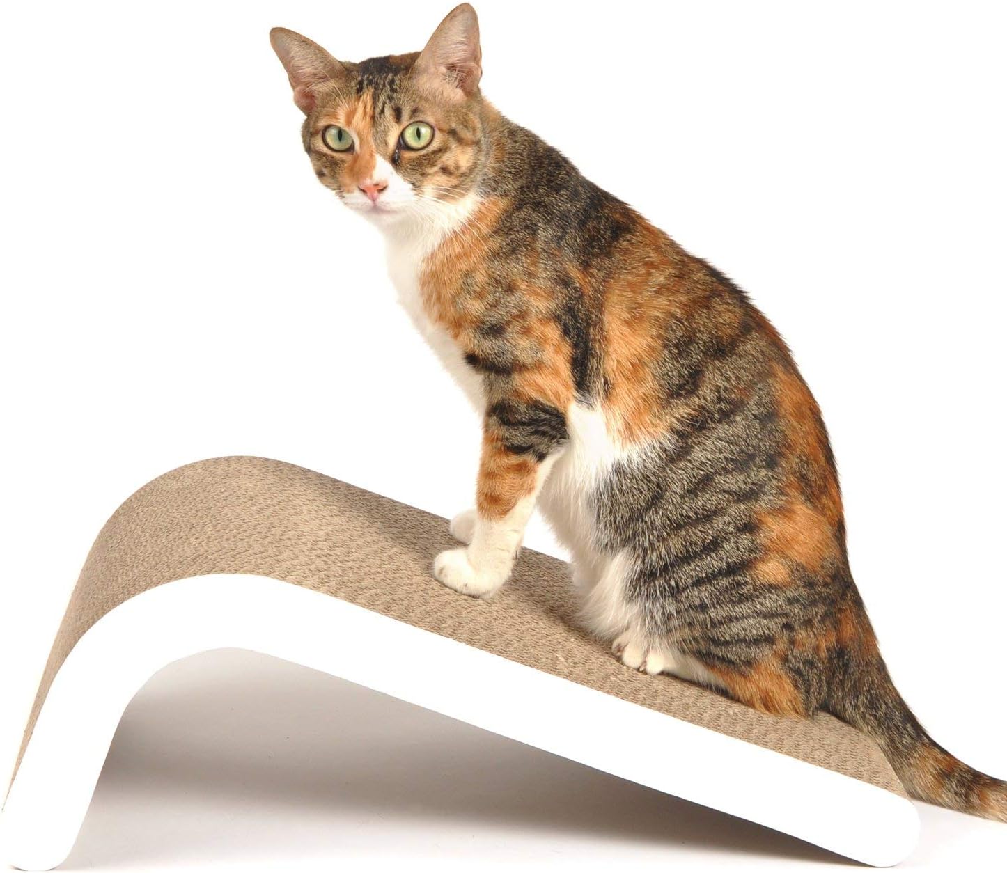 LIKEACat Scratcher, Incline Scratching Pad Post with Catnip【Superior Cardboard & Construction, Multiple Scratching Angles to Match Your Cat's Preference