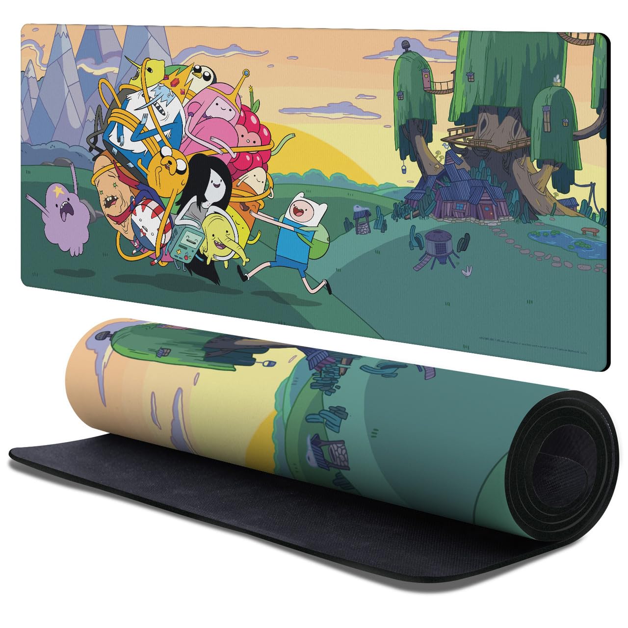Head Case Designs Officially Licensed Adventure Time Characters Graphics 37.4 x 15.75 x 0.16 inches (900 x 400 mm) - XL Gaming Office Desk PC Keyboard Mouse Mat Pad