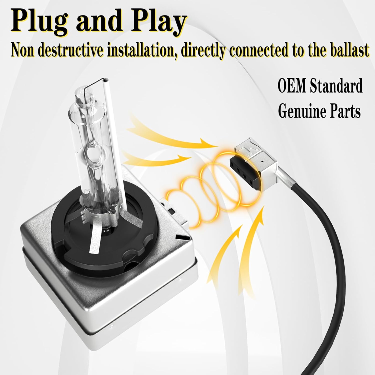 VHK for Jeep Grand Cherokee Xenon HID Headlight Bulbs 2008 2009 2010 2011 2012 2013, OEM D1S D1SC1 Bi-Xenon Lights, 35W 6000K Cool Bright White Headlamp, 2 Pack