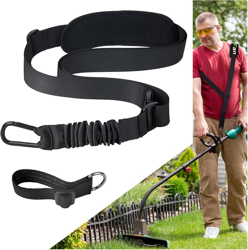 Shoulder Strap for Weed Eater, String Trimmer Strap [Upgraded Elastic Part] | Adjustable Weed Eater Strap, Absorb Weight, Multi-head System, Compatible with EGO/Greenworks, Leaf Blower & Shrub Trimmer