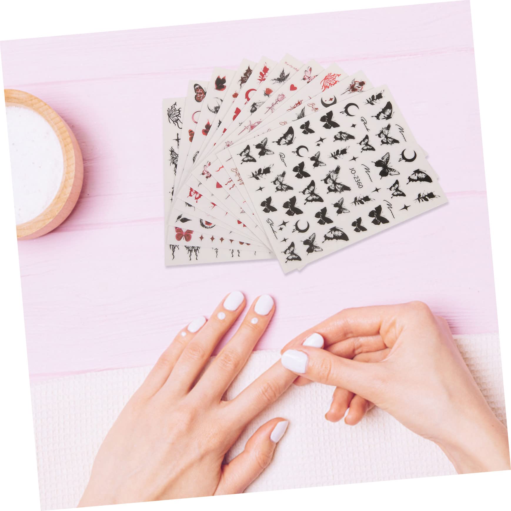 5 Series Pegatina De Oscura Rápido Condujo Para Pegatinas De Uñas Lirio Uñas De Los Pies Prensa- Clavo Ultravioleta Arte Calcomanías De Uñas Uña Pegatinas 12 Hojas*5