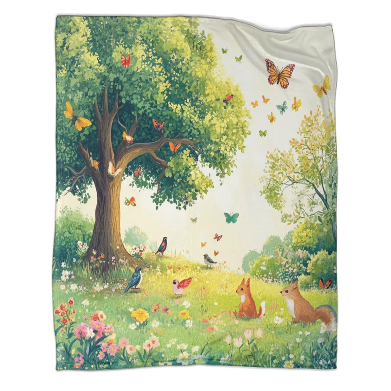 Couverture douillette fleurs flanelle chaude pour canapé 127x152