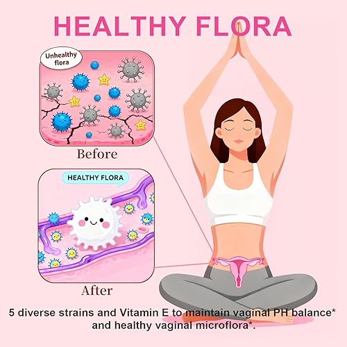 Miniatura 6 de Probióticos vaginales 3 en 1 para mujeres – 600 mg olmo resbaladizo + 200 mg de Kacip Fatimah +100 mg de ácido hialurónico – Apoya la humedad