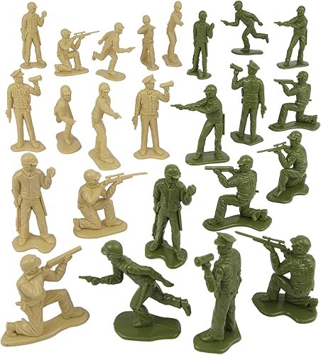 Miniatura 5 de Tim Mee Toy SWAT - Figuras de policía de plástico para hombre, 24 figuras de policía color marrón y verde OD fabricadas en Estados Unidos