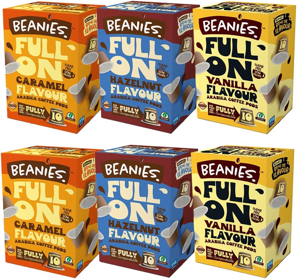 Beanies Variety Pack, 3 Different Flavours Arabica Nespresso Compatible