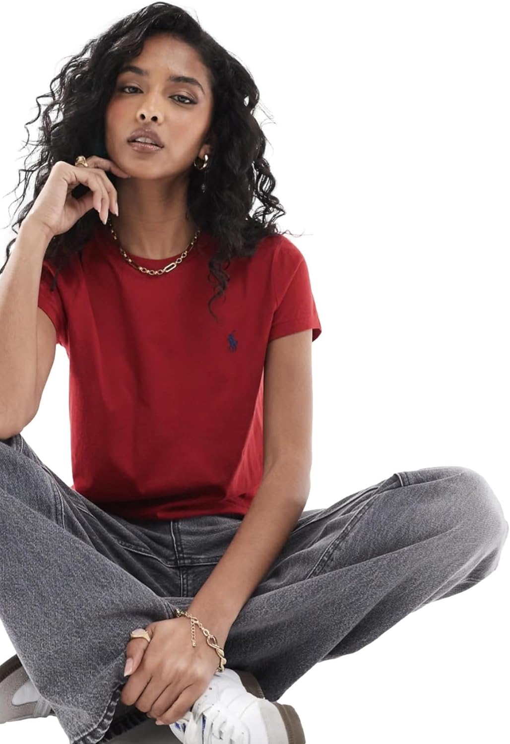 Polo Ralph Lauren Womens Crew Neck Jersey T-Shirt - Image 3