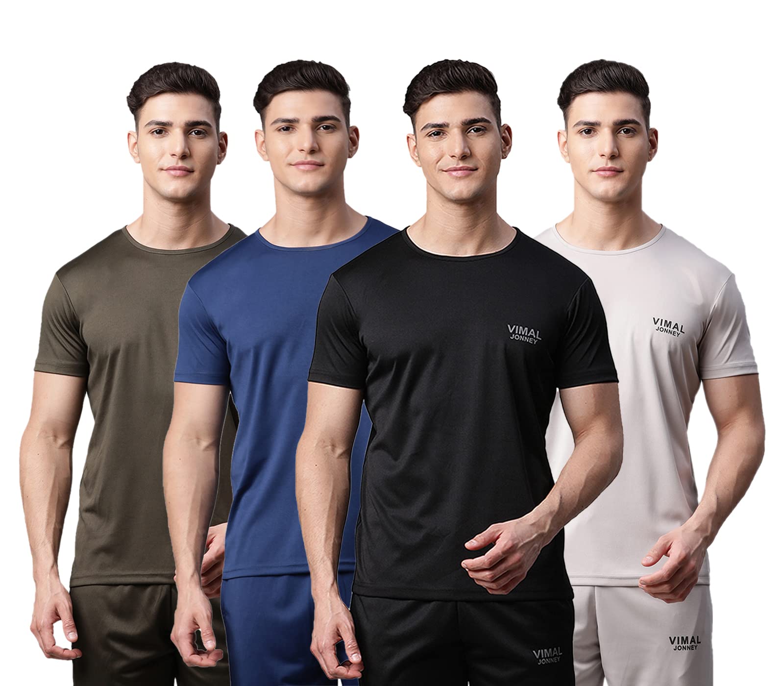 Mack Jonney Regular Fit Mens Tshirts(Pack of 4-MACK632139)