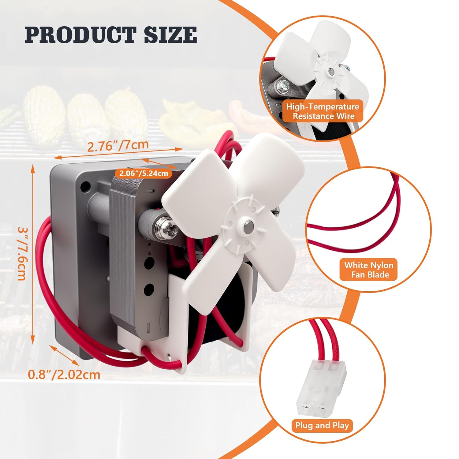 YAOAWE 2.0 RPM Auger Motor Replacement Parts for Pit Boss, Traeger Wood Pellet Grills and Camp Chef Smoker, 120V 60Hz (Except PTG)