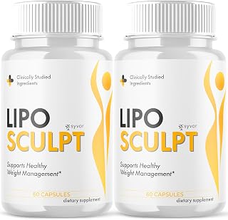 (2 Pack) Lipo Sculpt Capsules, Official LipoSculpt Supplement Pills with All Natural Ingredients, Lipo Sculpt Advanced Health & Wellness Support with Premium Vitamins for Women & Men (120 Capsules)