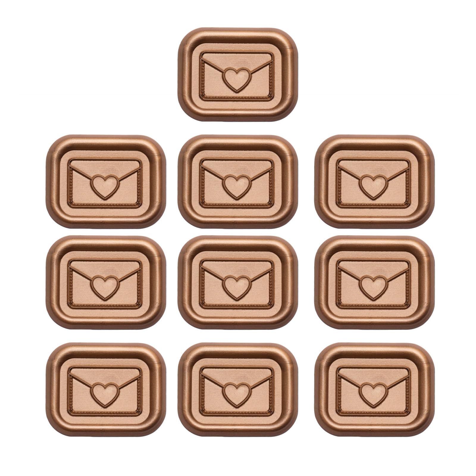 Tfaoys Bronze 10 Pcs Waxed Seal Sticker Self-Adhesive Labels Sealing Waxed Stamp Sticker For Sealing Scrapbooking Gift Wrapping