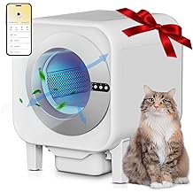 [Meowra] Self-Cleaning Cat Litter Box, 75L XL Capacity(48x55x61cm), WiFi APP Control, Odorless Automatic Cat Toilet with Garage Bags
