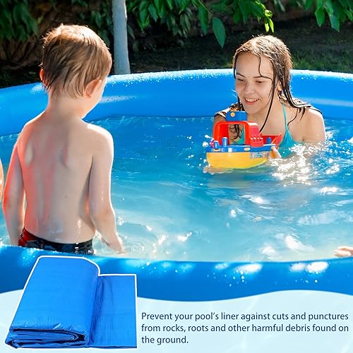 Miniatura 5 de Boao Almohadilla redonda de tela para el suelo de la piscina, almohadilla protectora para piscinas sobre el suelo, almohadilla protectora para