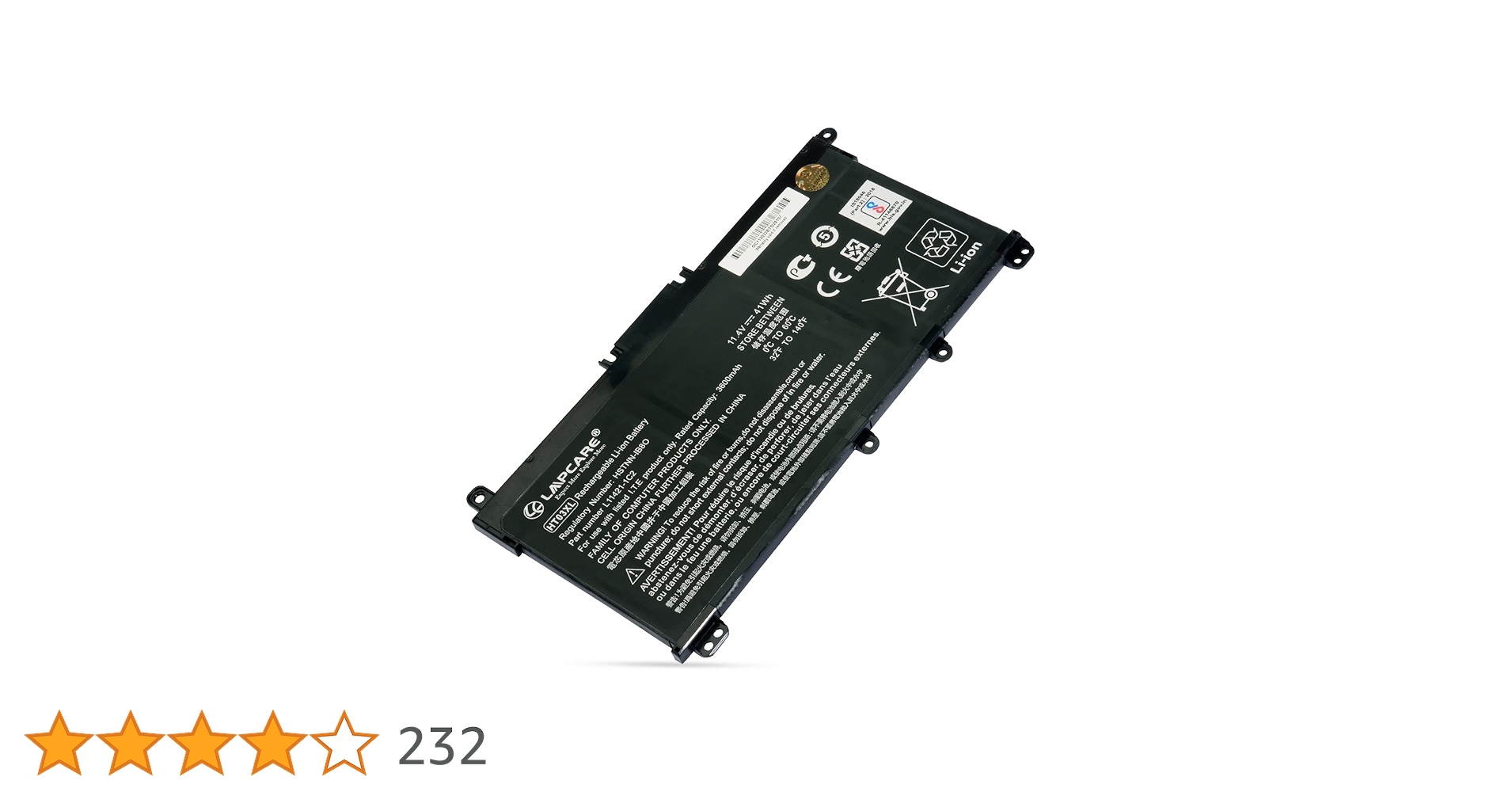 Lapcare HT03XL L11119-855 Laptop Battery for HP Pavilion 14-CE 14-CF 14-DF 15-CS 15-DA 15-DB 15-DW TPN-I130/I131/I132 L11421-422 HSTNN-LB8M 17-AR050WM 920046-121 421 541 Laptop Battery