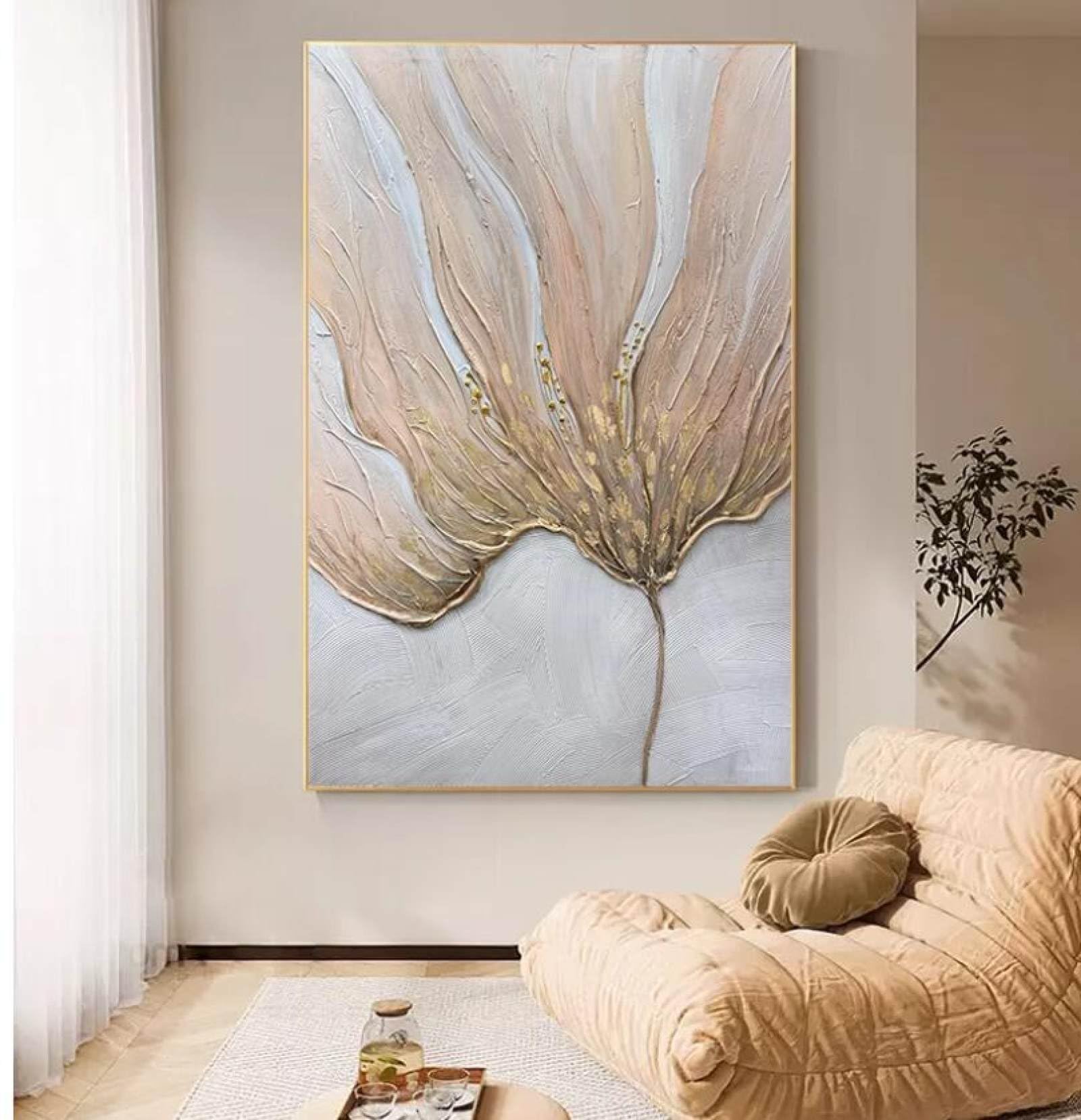 Tableau minimaliste style crème pour valoriser l'entrée et le porche de votre maison