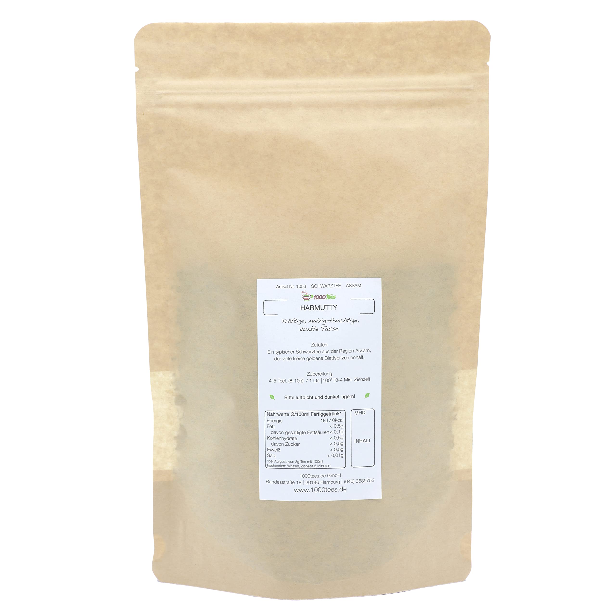 Schwarztee Harmutty Assam Second Flush aus Assam, kräftig, malzig, fruchtig, frisch abgefüllt