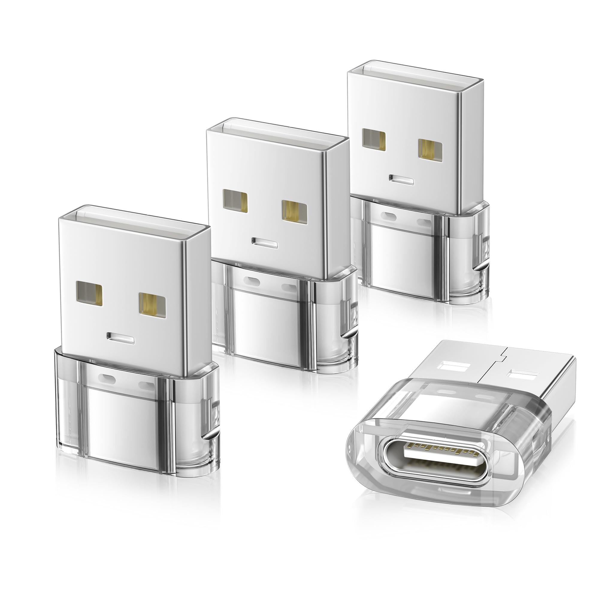 Elebase for New iPhone 17 Pro Max Car Charger,USB to USB C Adapter 4 Pack