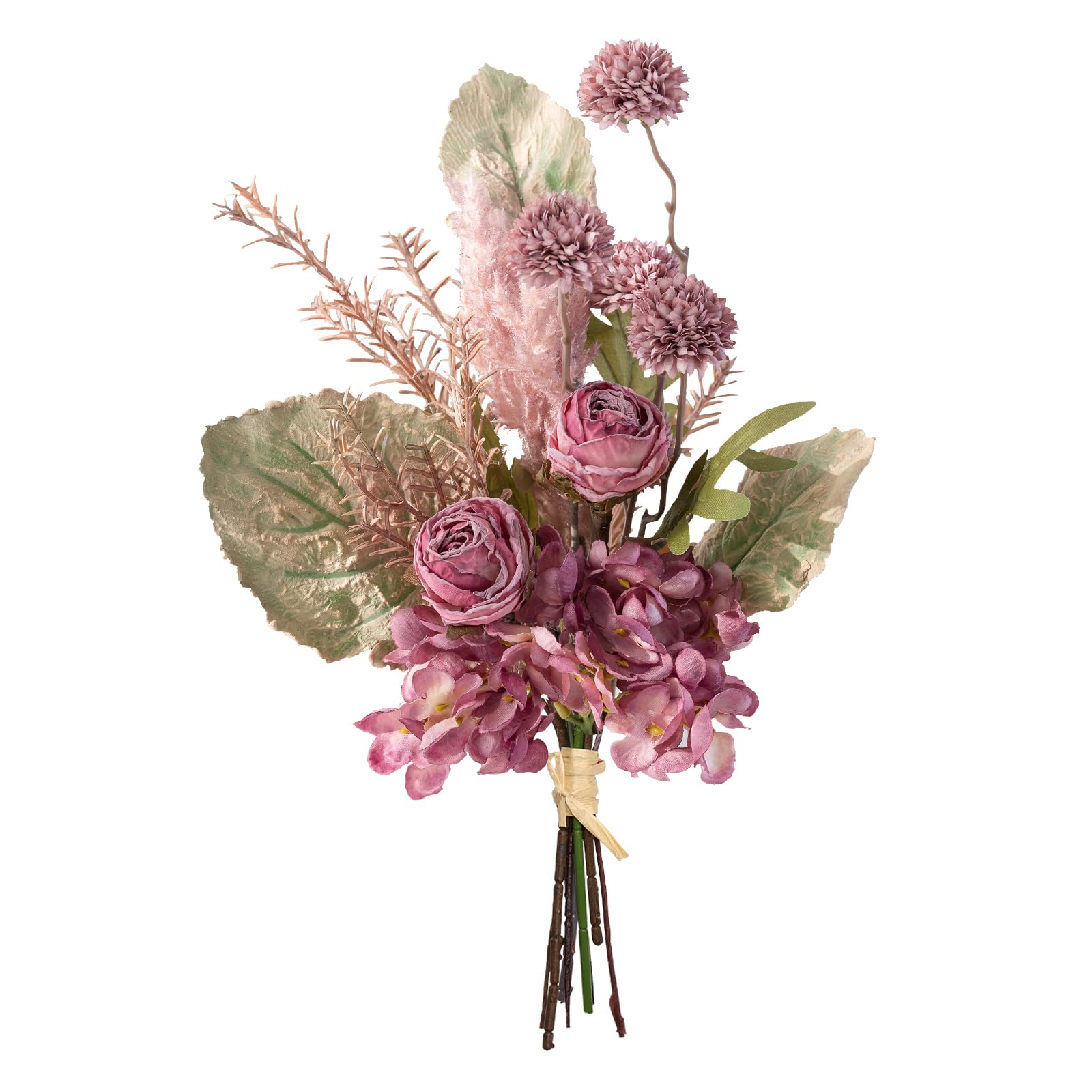 MEIVINES Flores Artificiales Ramos de Seda para Boda, Hogar, Oficina, Fiesta, Arreglo Floral y Jardín (Rosa)