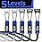 WALITO Resistance Bands Set - Exercise Bands with Handles, Door Anchor, Legs Ankle Straps, for Heavy Resistance Training, Physical Therapy, Muscle Training, Yoga, Home Workouts, Gym (Blue 250Lbs)