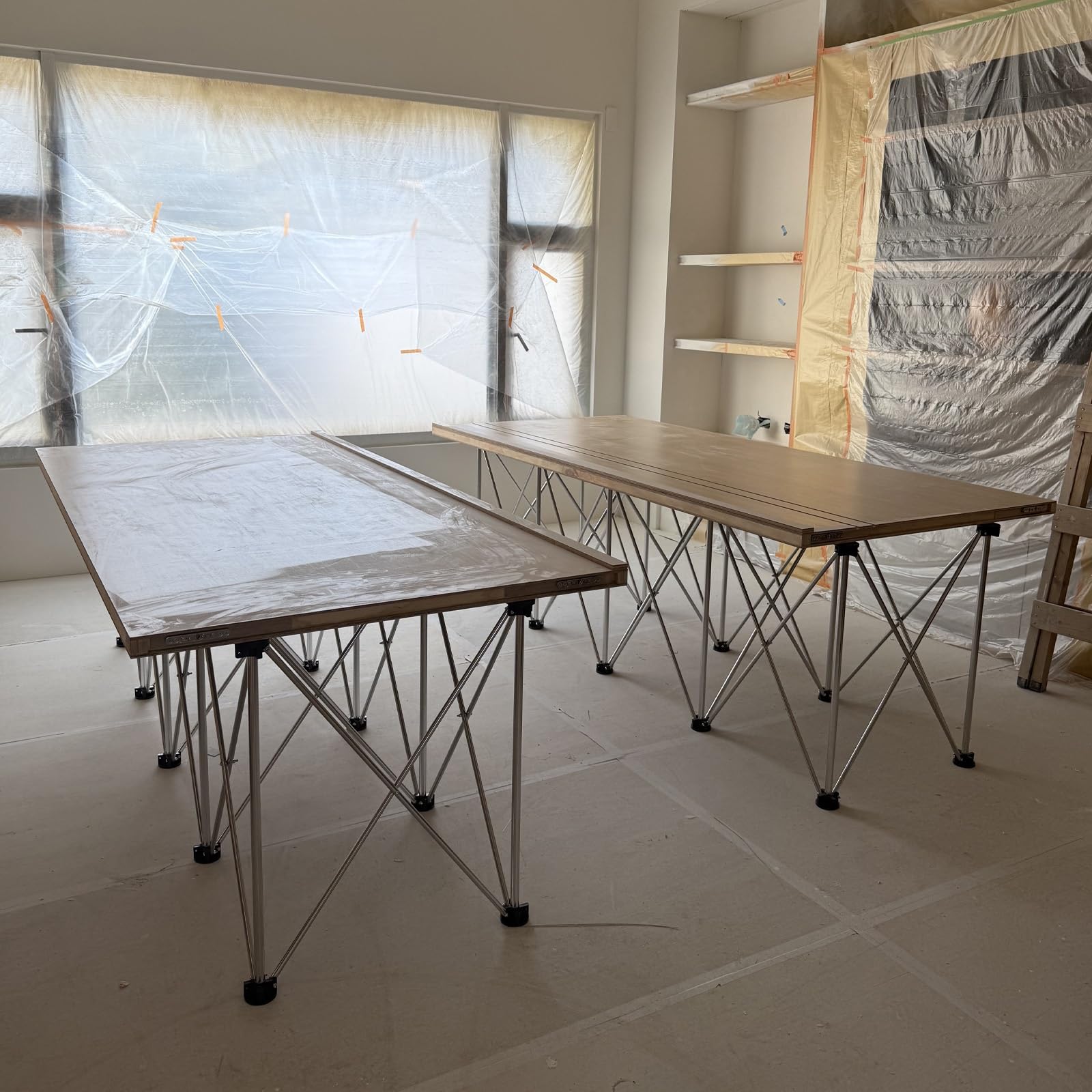 ROFBIHG Supporto da Lavoro Portatile, Basi per Tavolo a Ragno Pieghevoli, Supporto per Cavalletto con Borsa per Cantieri Edili e Lavorazione del Legno, Supporto per Cavalletto(12 legs)
