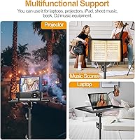 Vista 9 de OUKMIC Soporte para proyector de 26 a 54 pulgadas, trípode plegable para portátil con altura ajustable, soporte de trípode portátil