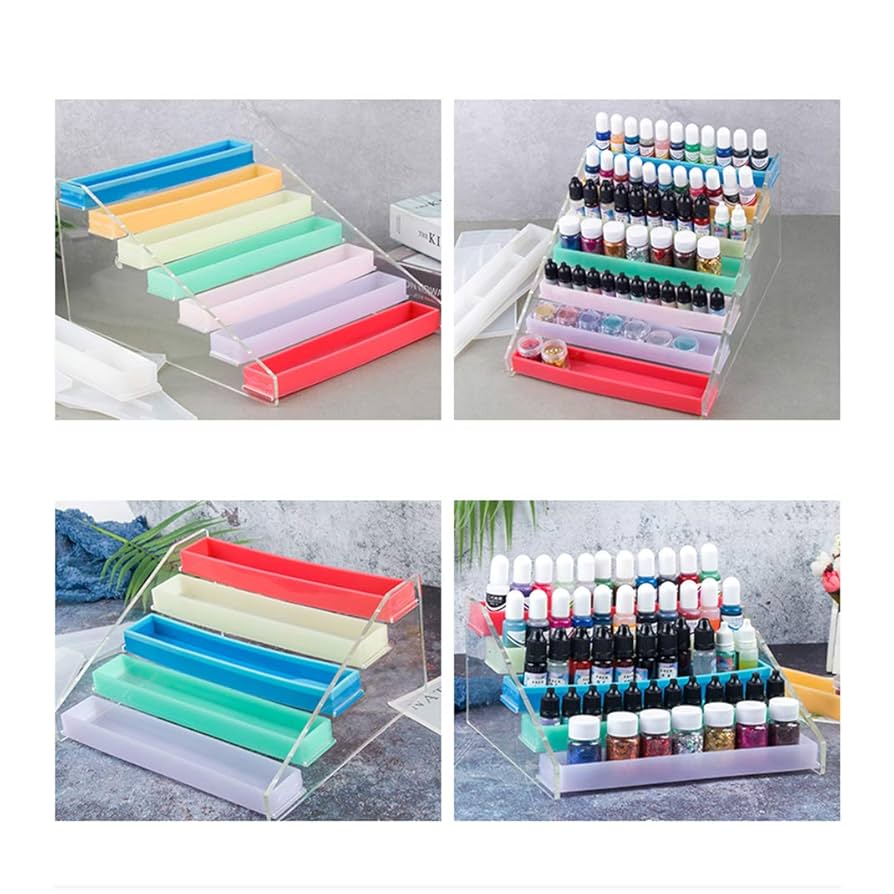 Amazon.co.jp: DIYBravo 収納棚 シリコンモールド 絵の具収納