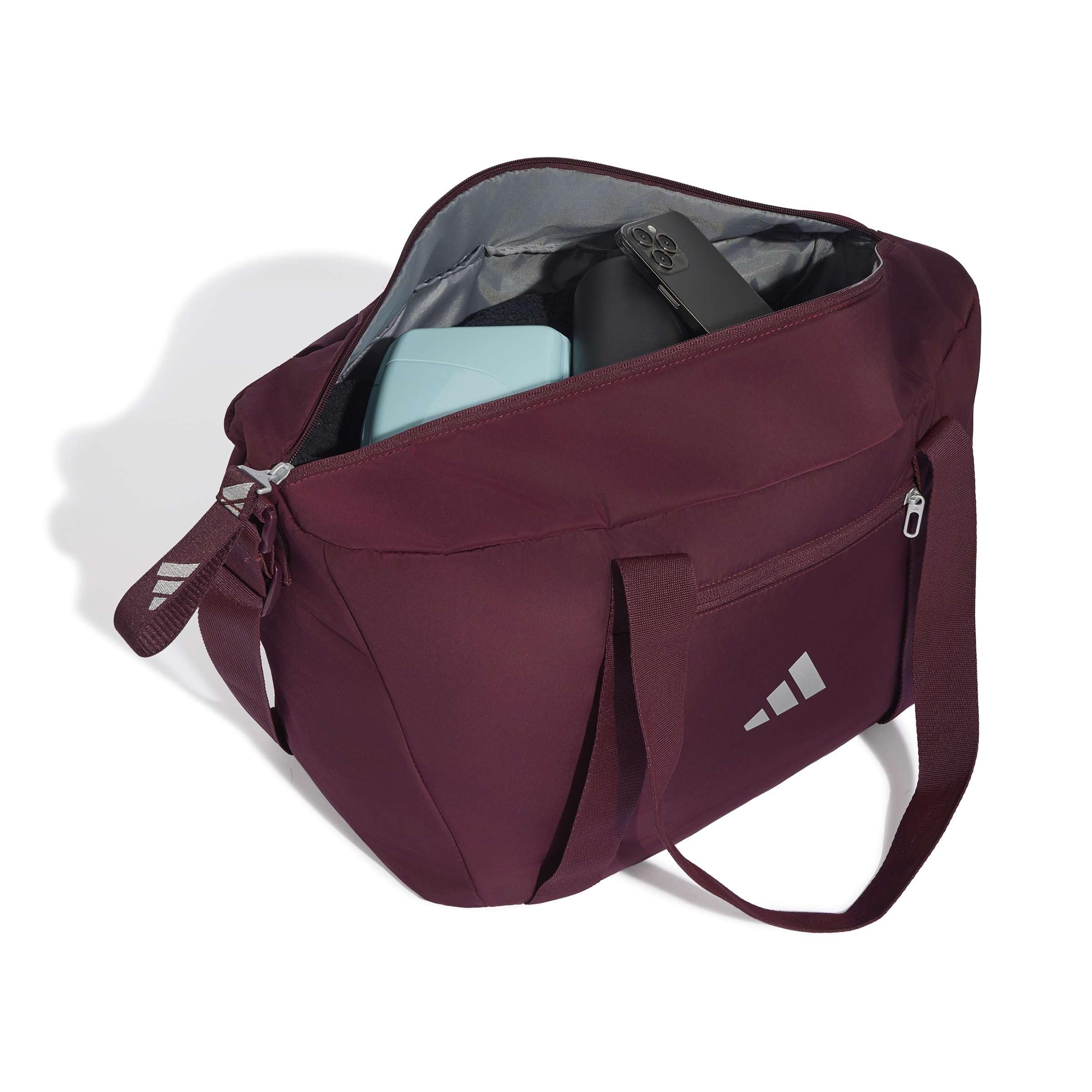 adidas Mujer Adidas Sport Bag Duffel_Bag, Maroon/Silver Met., One Size