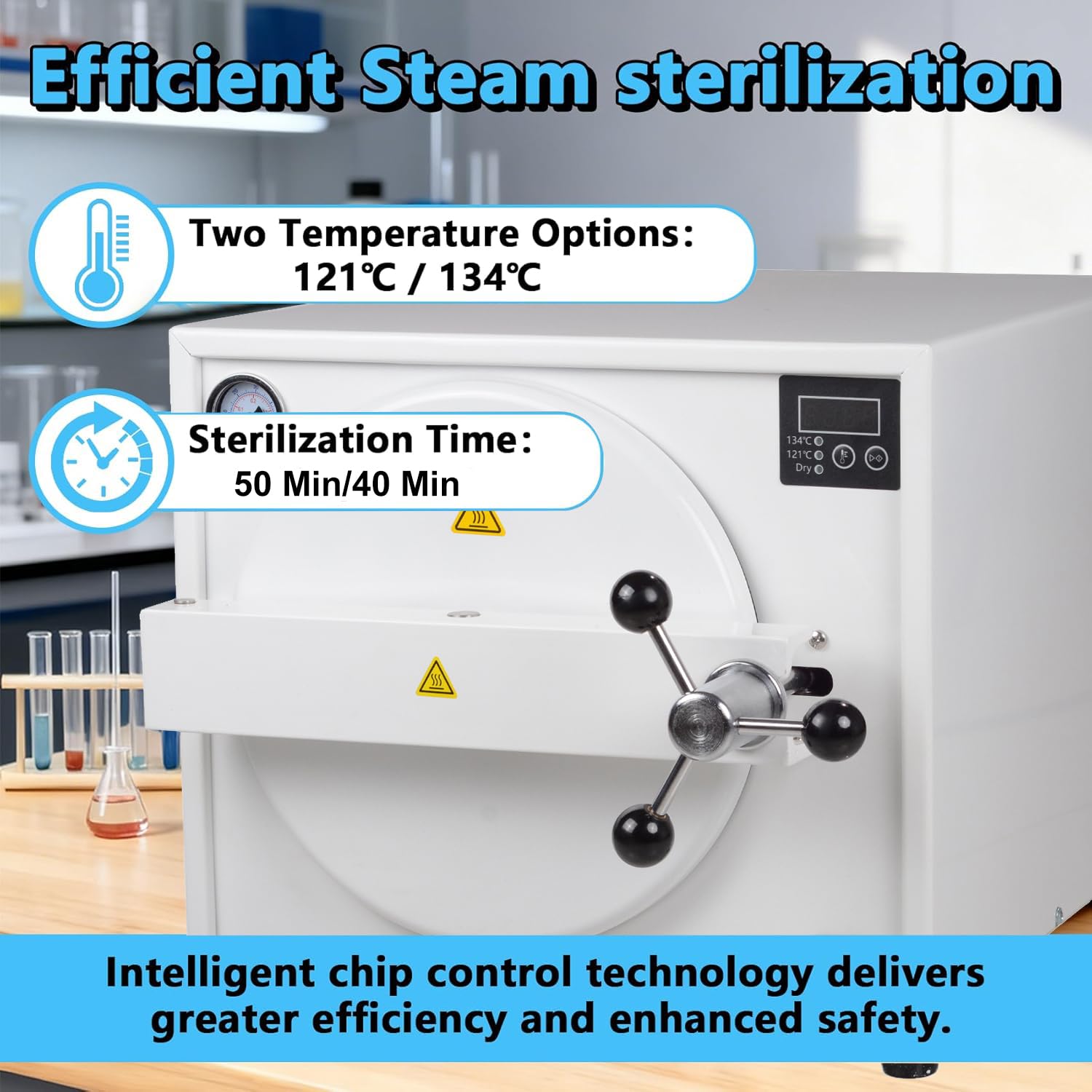 18L Drying Function Autoclave Sterilizer,1700W Tabletop Class N High Pressure Steam Sterilizer Autoclave Machine with Digital Control for Tattoo,Beauty Salon & Lab