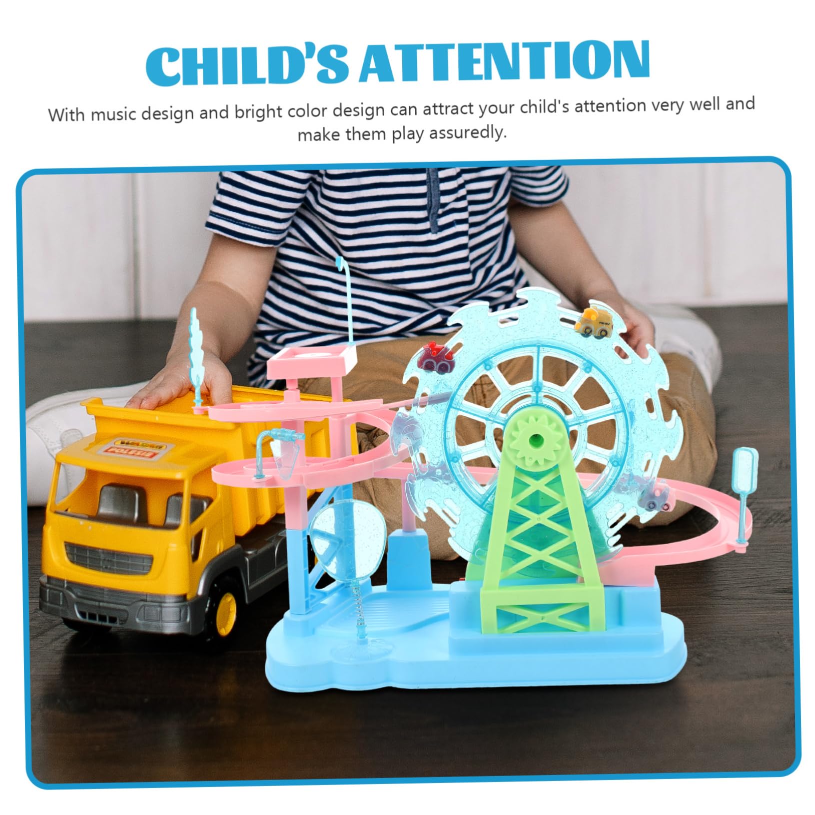 KOMBIUDA 1 Set Pista Elettrica Giocattolo Auto Salire Le Scale Giocattolo Educativo Per Bambini Ragazzi Ragazze