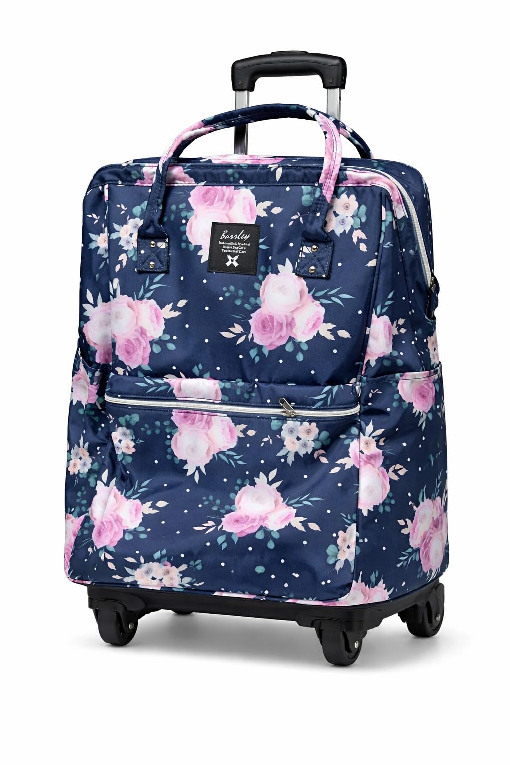 Backpack with Trolley for Carrying Grocery.Item,Travelling Backpack,Expandable Soft Luggage,4 Wheels-(Random Design)-image-35