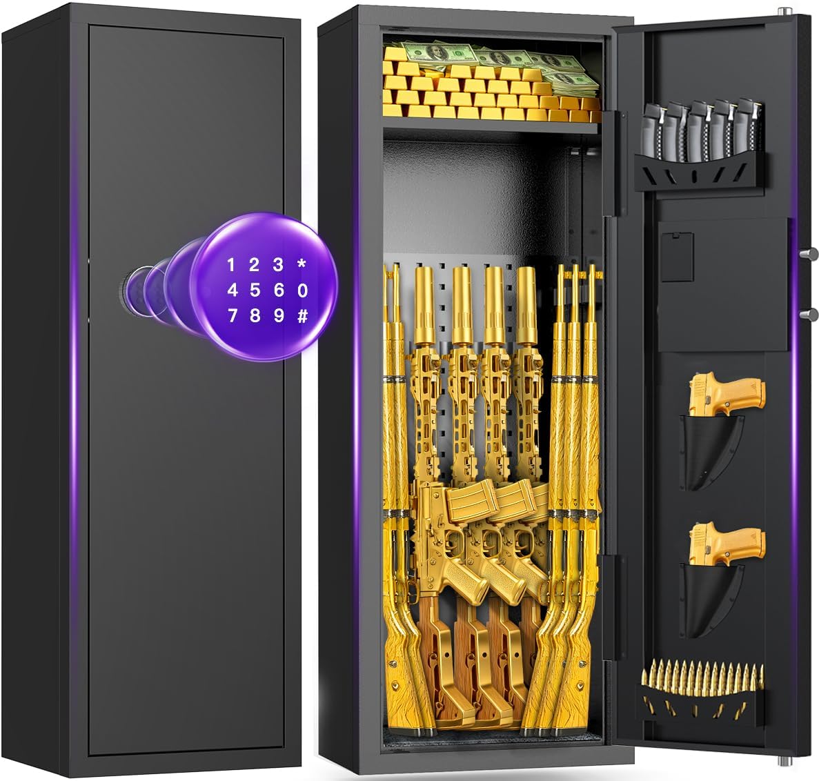 Premium D2 Steel Tactical Knife with Black Handle & Box