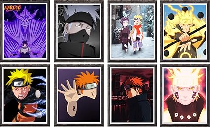 Hinata Colorful Manga Anime Wallpaper Canvas Art Prints Poster 8 X 10 Inches No Frame 8pcs Amazon Co Uk Home Kitchen