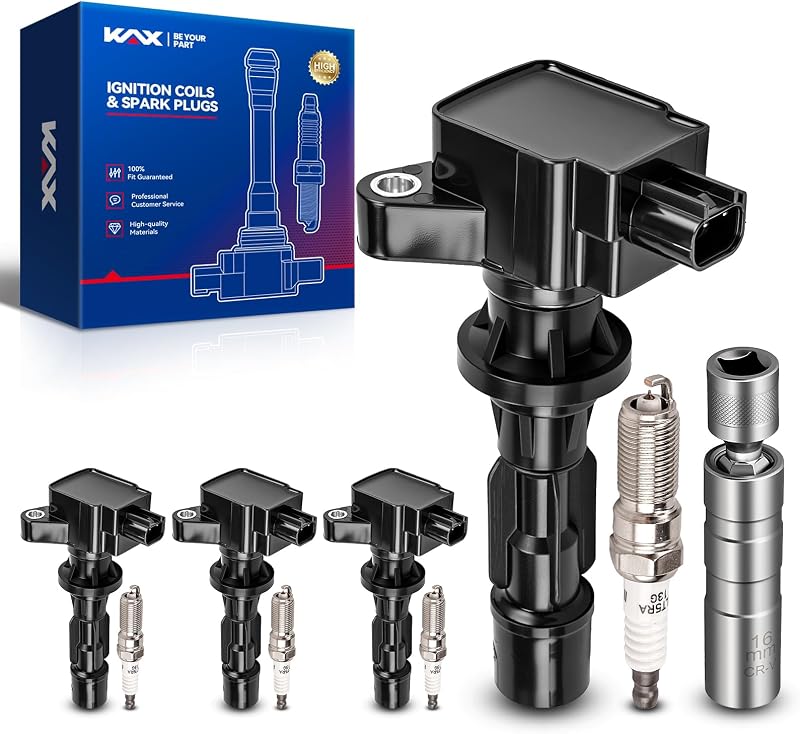 Kit KAX com 4 bobinas de ignição UF516 e 4 velas de irídio 5019 para Ford Fusion e Mercury Milan 2.3L