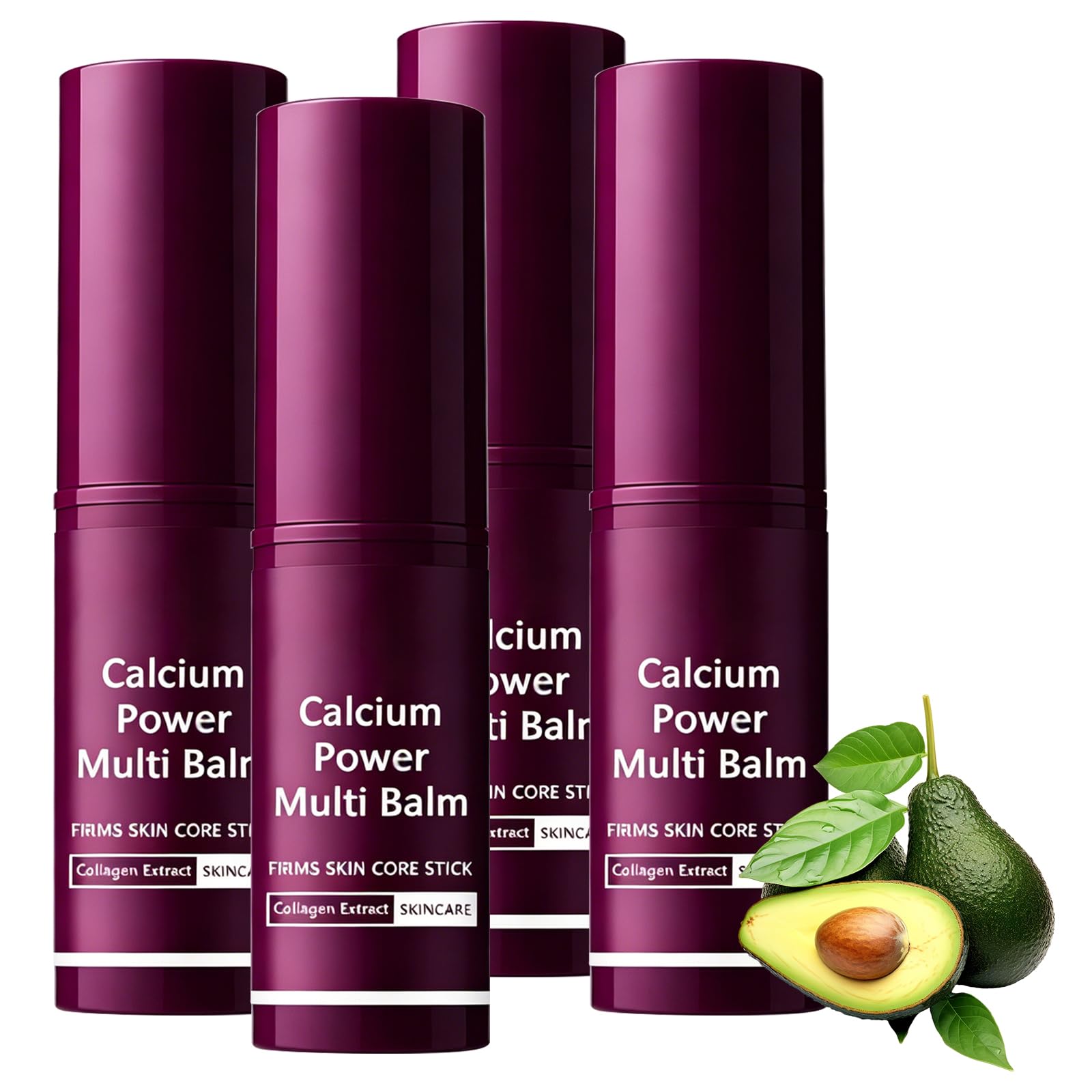 4 bastoncini di calcio balsamo per calcio, volume, per collagene, calciu-m, densità, balsamo, collagene, calcio, densità, balsamo, idratante, anti-invecchiamento, rende la pelle più grassa per occhi